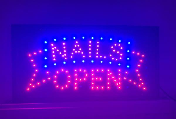 Grote foto nagels led bord lamp verlichting nagel studio reclamebord nailsopen huis en inrichting overige
