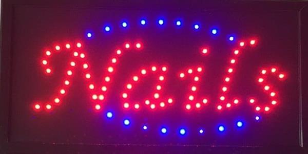 Grote foto nagels led bord lamp verlichting nagel studio reclamebord 1738 huis en inrichting overige
