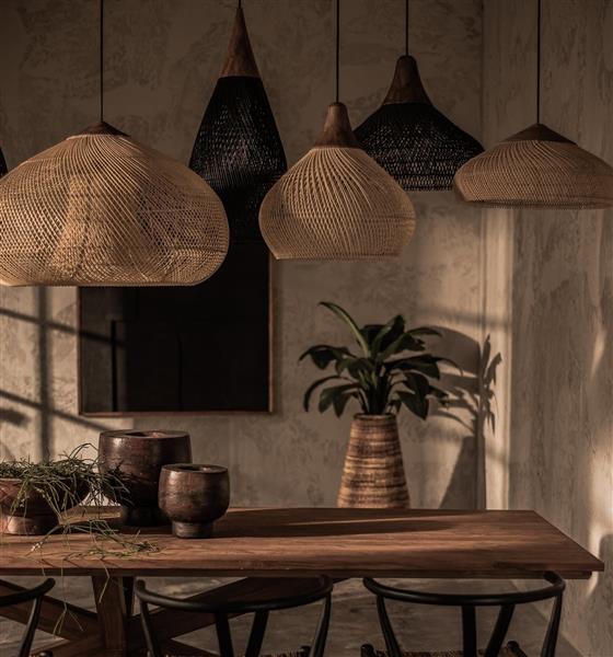 Grote foto bright drum hanglamp zwart 60x60x38 cm huis en inrichting bankstellen