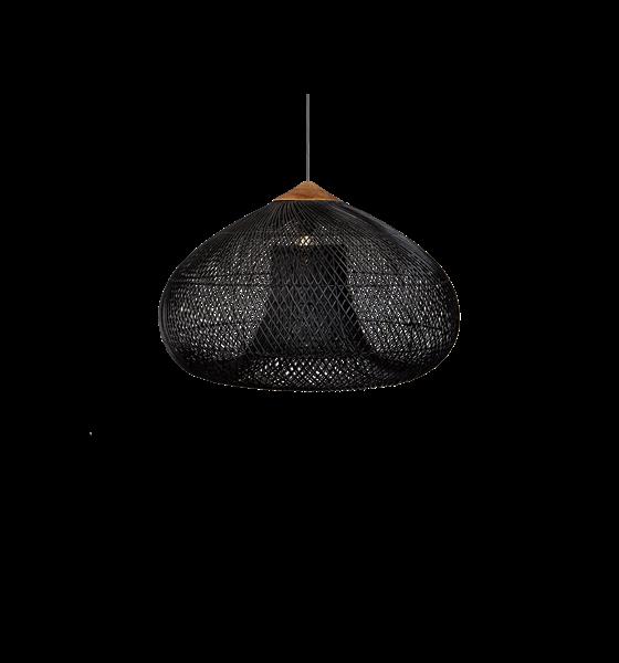 Grote foto bright drum hanglamp zwart 80x80x51 cm huis en inrichting bankstellen