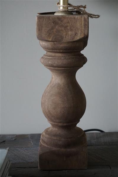 Grote foto lampenvoet cumani hout naturel of bruin huis en inrichting bankstellen