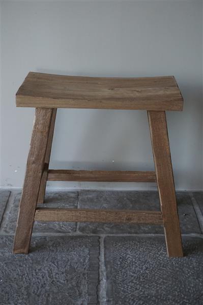 Grote foto decoratie krukje naturel h50 x b47 x d24 cm huis en inrichting woningdecoratie