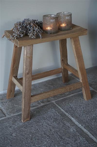 Grote foto decoratie krukje naturel h50 x b47 x d24 cm huis en inrichting woningdecoratie