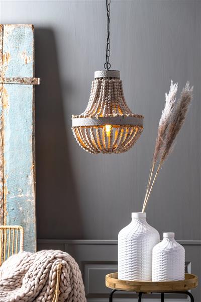 Grote foto luna kralen hanglamp 35 5 x h45 cm huis en inrichting bankstellen
