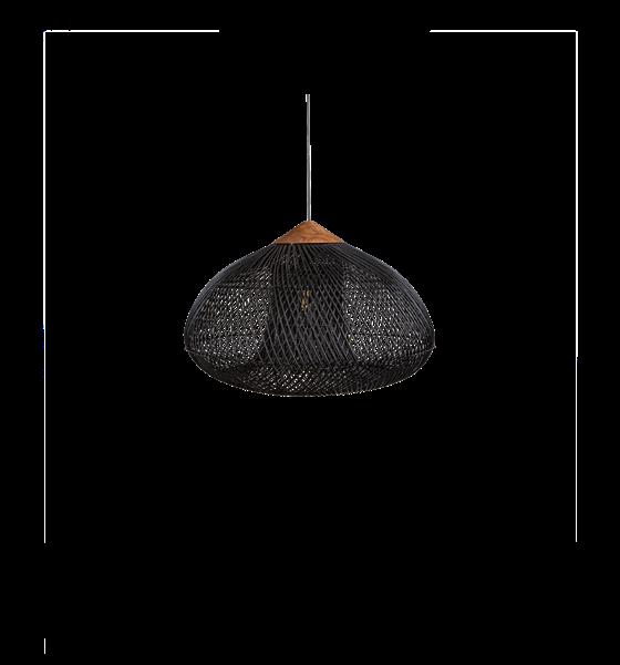 Grote foto bright drum hanglamp zwart 60x60x38 cm huis en inrichting bankstellen
