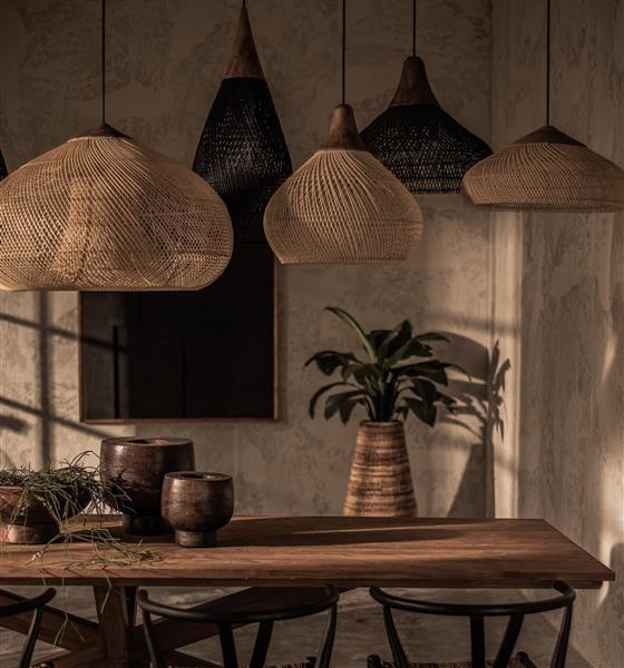 Grote foto bright drum hanglamp zwart 60x60x38 cm huis en inrichting bankstellen