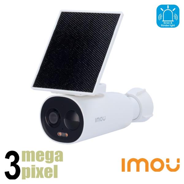 Grote foto imou 3mp wifi camera microfoon speaker accu zonnepaneel k9dcp 3t0we audio tv en foto videobewakingsapparatuur