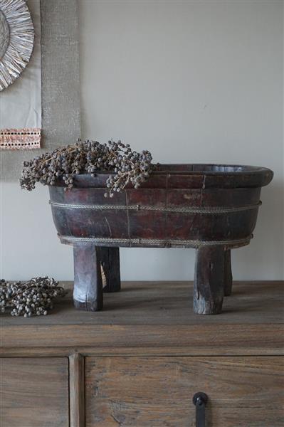 Grote foto ovale olijfbak op pootjes h29 x b51 x d34 5 cm huis en inrichting woningdecoratie
