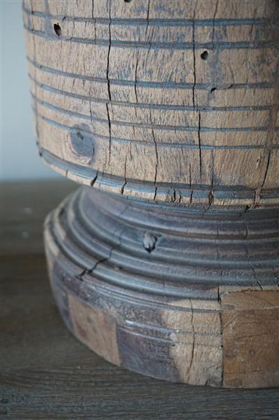 Grote foto oud houten vijzel india h29 x d23 cm huis en inrichting woningdecoratie