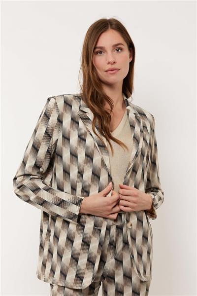 Grote foto becky blazer 24vyg07 zand sahara kleding dames jassen zomer