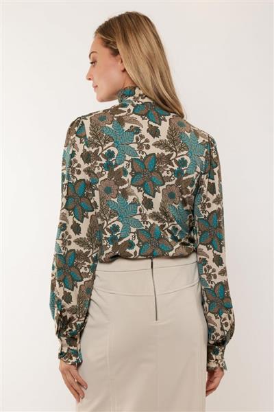Grote foto bette blouse 24vfg25 zand bermudablauw kleding dames blouses