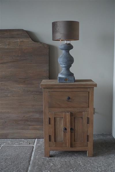 Grote foto teak nachtkastje 1 lade 2 deurtjes h71 x b50 5 x d35 cm huis en inrichting bankstellen