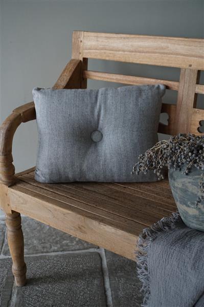 Grote foto ibiza button cushion stone 40 x 50 cm huis en inrichting bankstellen