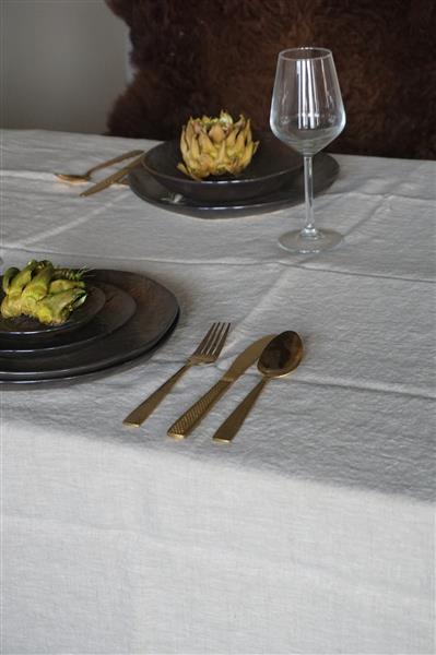 Grote foto tafelkleed beige 100 linnen l280 x b140 cm huis en inrichting woningdecoratie