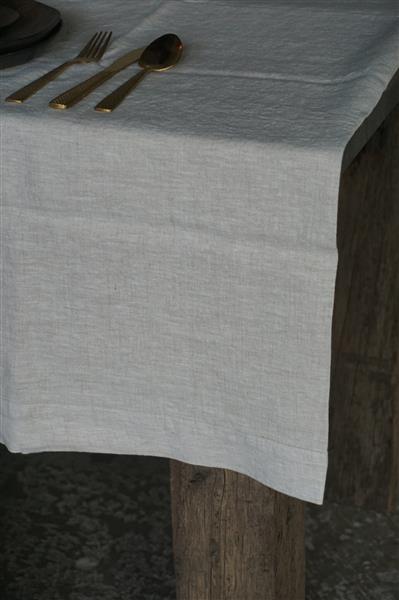 Grote foto tafelkleed beige 100 linnen l280 x b140 cm huis en inrichting woningdecoratie