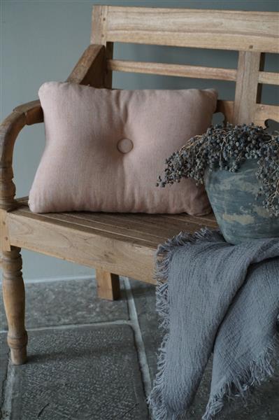 Grote foto ibiza button cushion ginger 40 x 50 cm huis en inrichting bankstellen
