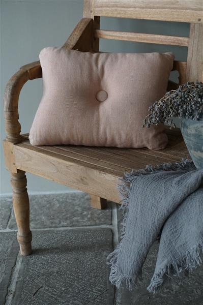 Grote foto ibiza button cushion ginger 40 x 50 cm huis en inrichting bankstellen
