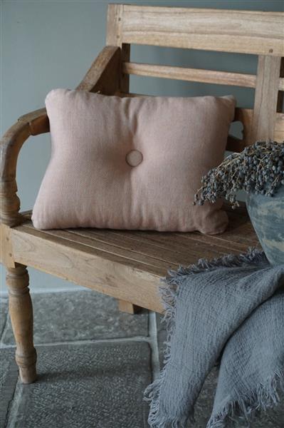 Grote foto ibiza button cushion ginger 40 x 50 cm huis en inrichting bankstellen