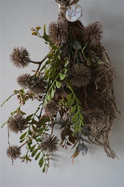 Grote foto kunst toef met distel en shabby doek h36 x b20 cm huis en inrichting woningdecoratie