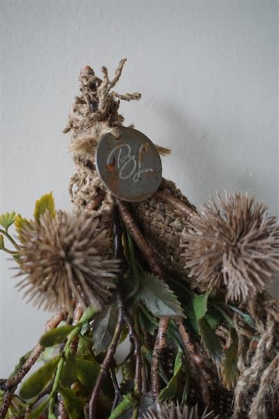 Grote foto kunst toef met distel en shabby doek h36 x b20 cm huis en inrichting woningdecoratie