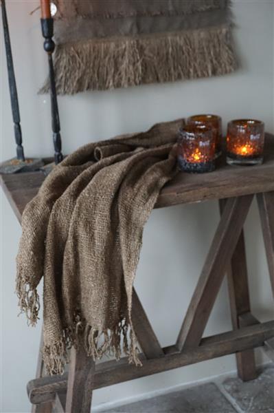 Grote foto shabby doek leem l155 x b55 cm huis en inrichting woningdecoratie