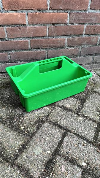 Grote foto nieuwe poetsbakken in diverse kleuren dieren en toebehoren stalling en weidegang