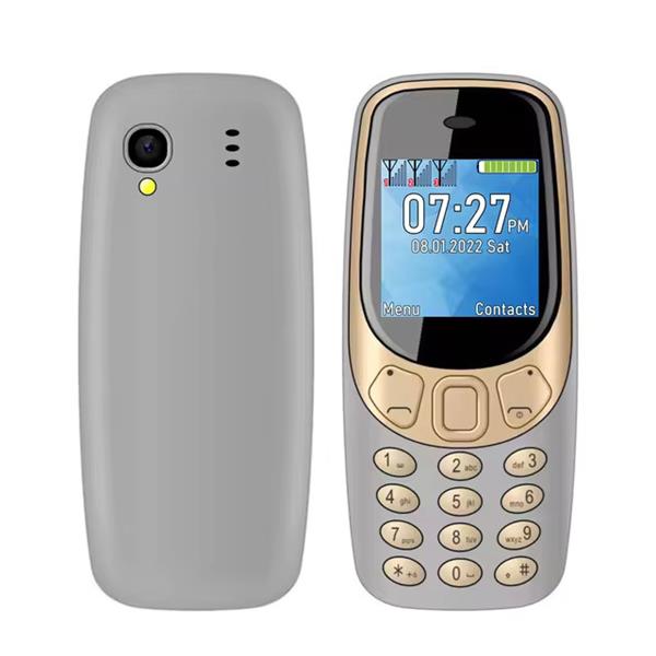 Grote foto q3308 mini telefoon 1.33 inch hd scherm dual sim 600mah batterij dumphone gsm grijs telecommunicatie mobieltjes