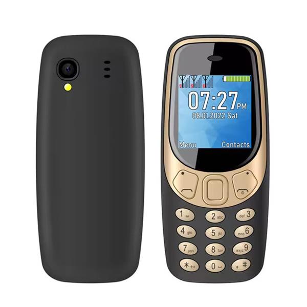 Grote foto q3308 mini telefoon 1.33 inch hd scherm dual sim 600mah batterij dumphone gsm zwart telecommunicatie mobieltjes