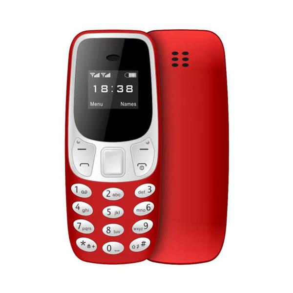 Grote foto bm10 mini telefoon 0.66 inch hd scherm dual sim dumphone gsm rood telecommunicatie mobieltjes