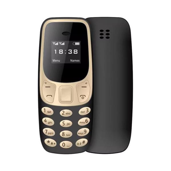 Grote foto bm10 mini telefoon 0.66 inch hd scherm dual sim dumphone gsm goud telecommunicatie mobieltjes