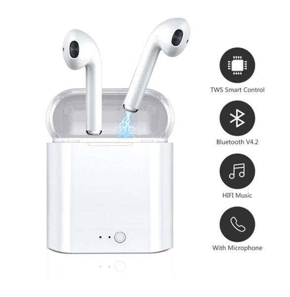Grote foto bluetooth in ear oortjes in ear draadloos i7s geen airpods 3 kleuren laadbox audio tv en foto koptelefoons