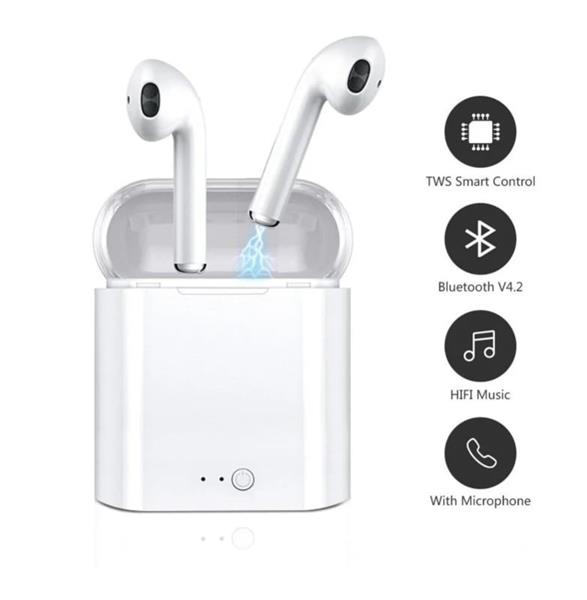 Grote foto bluetooth in ear oortjes in ear draadloos i7s geen airpods 3 kleuren laadbox audio tv en foto koptelefoons