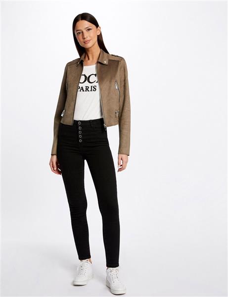Grote foto straight jacket with suede effect 222 gsud oliver kleding dames jassen zomer