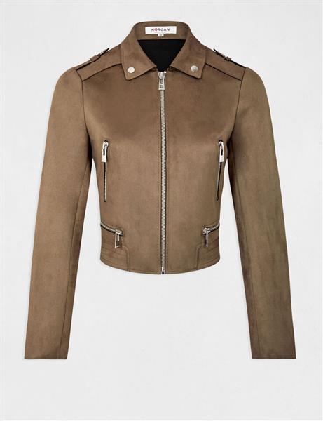 Grote foto straight jacket with suede effect 222 gsud oliver kleding dames jassen zomer