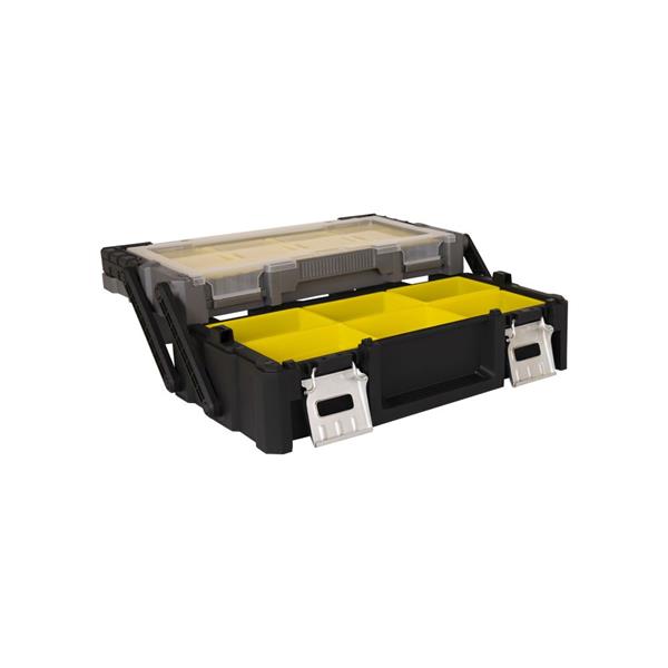 Grote foto nieuwe gereedschapbox voor de werkbank doe het zelf en verbouw werkbanken