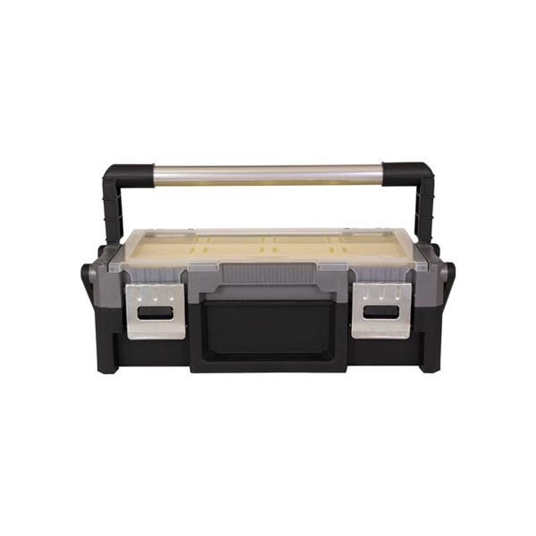 Grote foto nieuwe gereedschapbox voor de werkbank doe het zelf en verbouw werkbanken