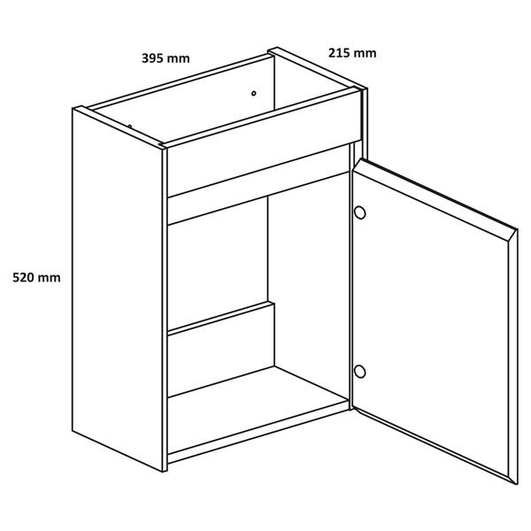 Grote foto fonteinkast differenz hura l links rechts 40 cm wit huis en inrichting complete badkamers