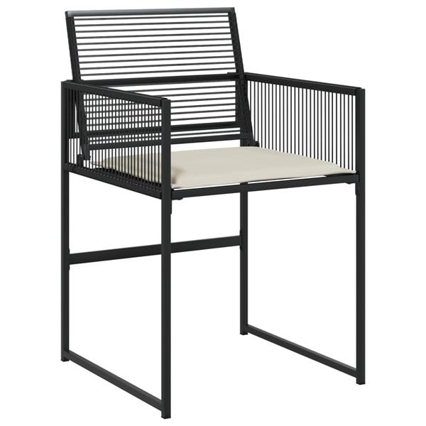 Grote foto vidaxl 5 delige tuinset met kussens poly rattan zwart tuin en terras tuinmeubelen