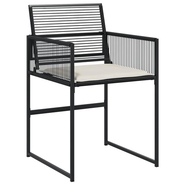 Grote foto vidaxl 9 delige tuinset poly rattan zwart tuin en terras tuinmeubelen