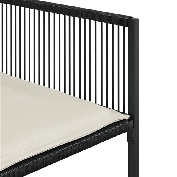 Grote foto vidaxl 9 delige tuinset poly rattan zwart tuin en terras tuinmeubelen