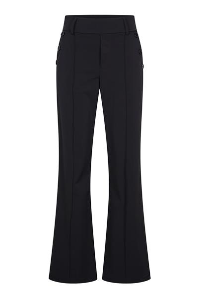 Grote foto travel pantalon uni black 2195 kleding dames overige kledingstukken