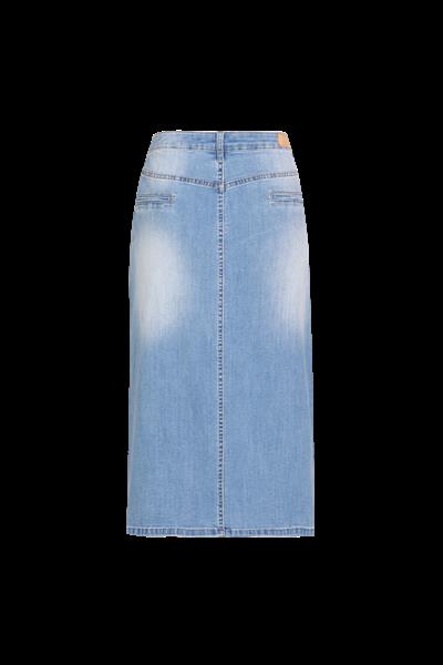 Grote foto bellemijn denim rok 24vng01 lichtblauw kleding dames jurken en rokken