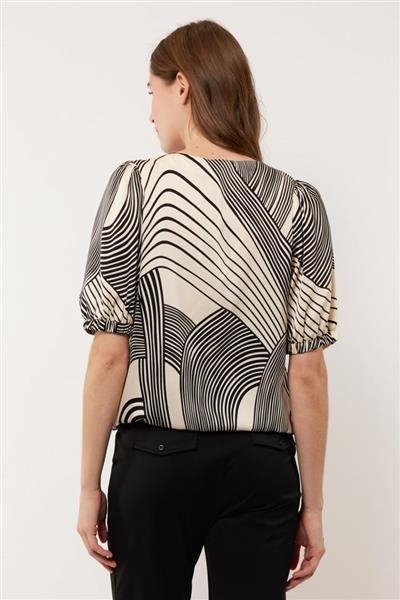 Grote foto beau top 24vfg12 zand zwart kleding dames t shirts