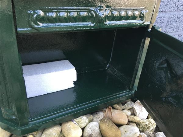 Grote foto brievenbus alu donkergroen tuin en terras overige tuin en terras