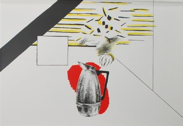 Grote foto nieuw werk van roger raveel en panamarenko antiek en kunst overig