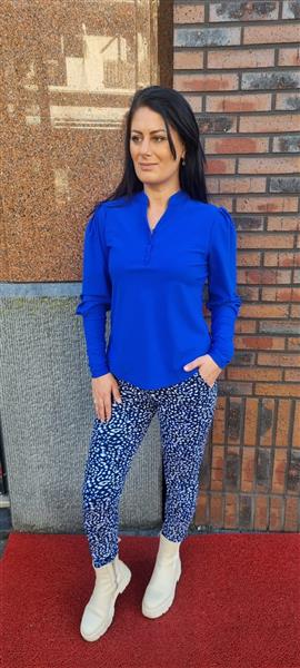 Grote foto travel top 3 4 mouw 2329 cobalt kleding dames blouses