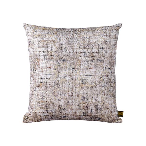 Grote foto curt cream fluwelen vierkante kussen met vierkante print 50h x 50l huis en inrichting woningdecoratie