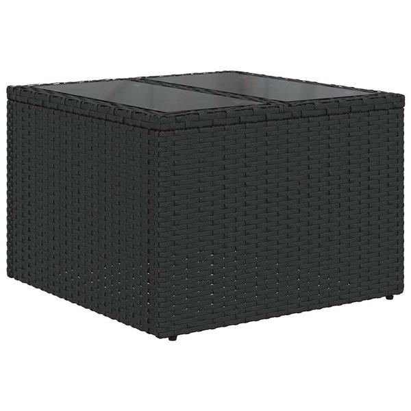 Grote foto vidaxl 6 delige loungeset met kussens poly rattan zwart tuin en terras tuinmeubelen