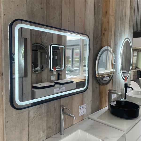 Grote foto aktie badkamerspiegel led verwarming n 95 huis en inrichting badkamerspiegels