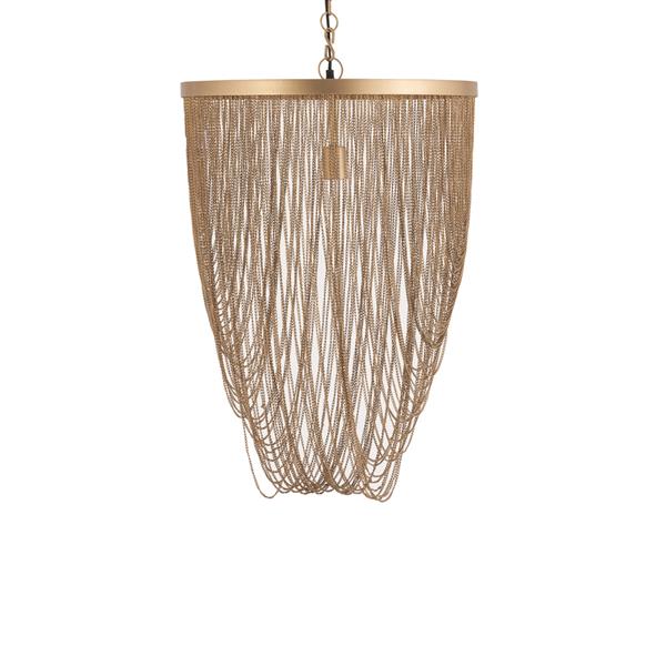 Grote foto nishan gold ijzeren kettingen ronde hanglamp s huis en inrichting woningdecoratie